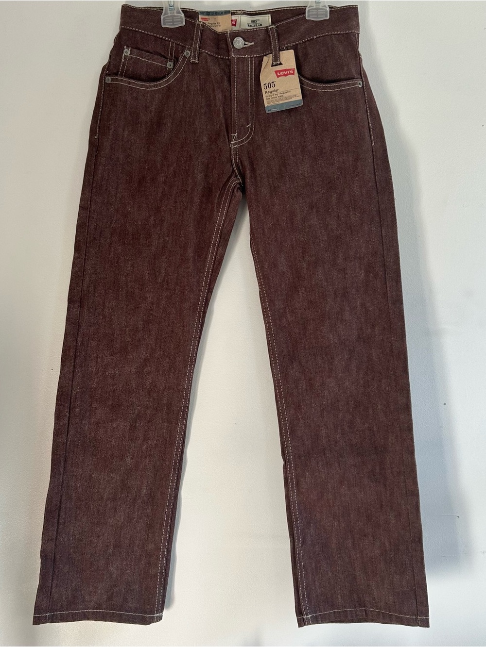 Levi's Boy’s/Youth Men's Straight Jeans in Dark Brown Denim